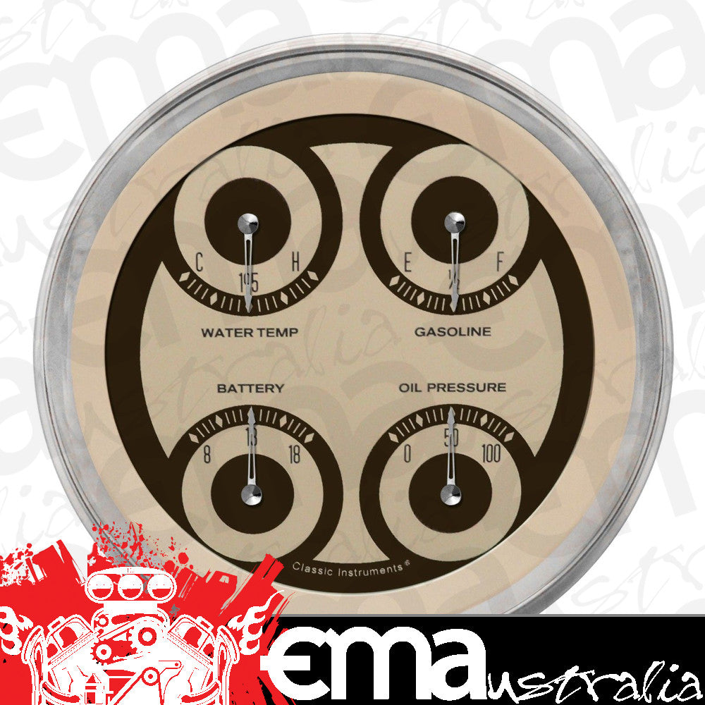 Classic Instruments NT75SLC Nostalgia VT - Quad Gauge 4-5/8" (240-33 OHM)