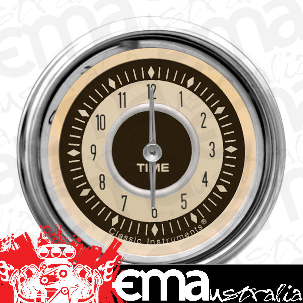 Classic Instruments NT90SHC Nostalgia VT - Clock Gauge 2-1/8"