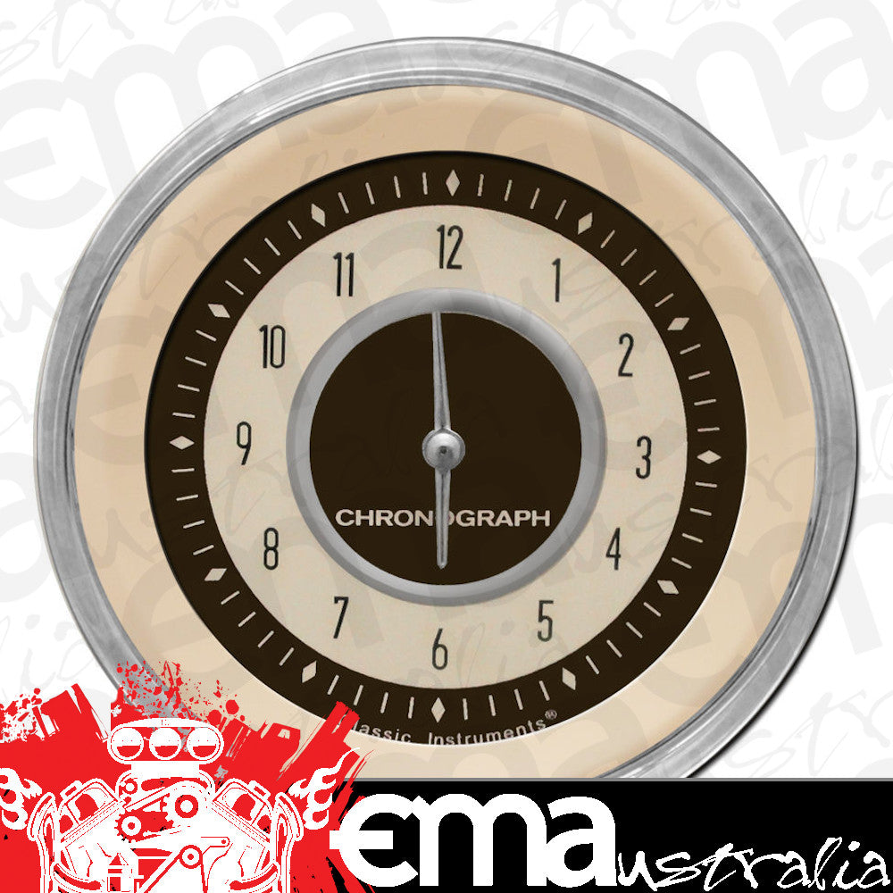 Classic Instruments NT93SHC Nostalgia VT - Clock Gauge 3-3/8"