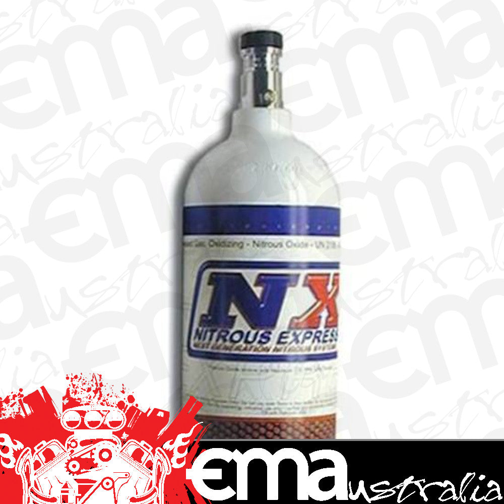 Nitrous Express 11025 2.5 LB BOTTLE (W/ MOTORCYCLE VALVE) (4.38 DIA. X 12.37 TALL)