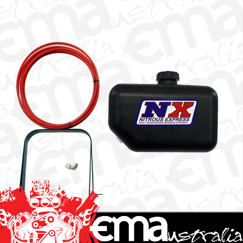 Nitrous Express 15050 Water Methanol, 2.5 Gal (9.3L) Reservoir w/ fittings & brackets (13Lx9.5Hx7.5w)