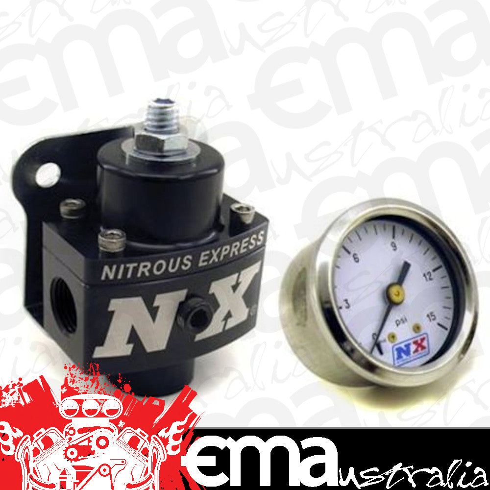 Nitrous Express NX15952 Fuel Pressure Regulator Non Bypass w/Fuel Pressure Gauge