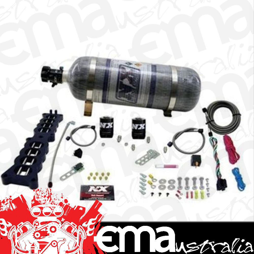 Nitrous Express NX20100-12 Nitrous System Ford 5.0 Kit 12 lb Bottle Stock Intake Manifold Plate