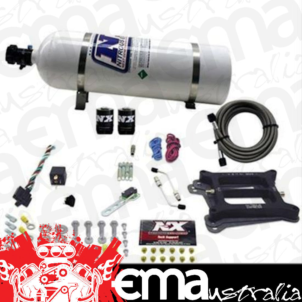 Nitrous Express NX30040-15 Nitrous System 15 lb Bottle 4150 4-Barrel/Gas Kit