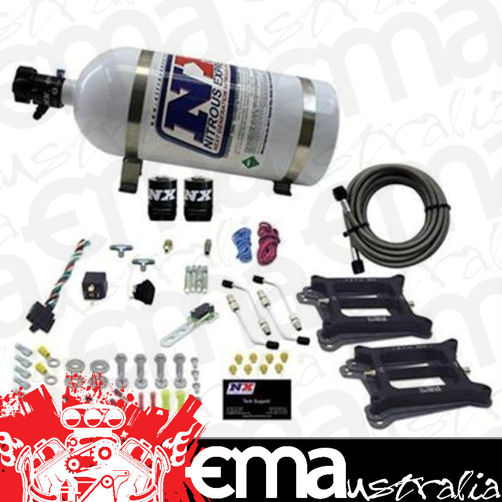 Nitrous Express 30240-10 DUAL/4150/GASOLINE (50-100-150-200-250-300HP) WITH 10LB BOTTLE