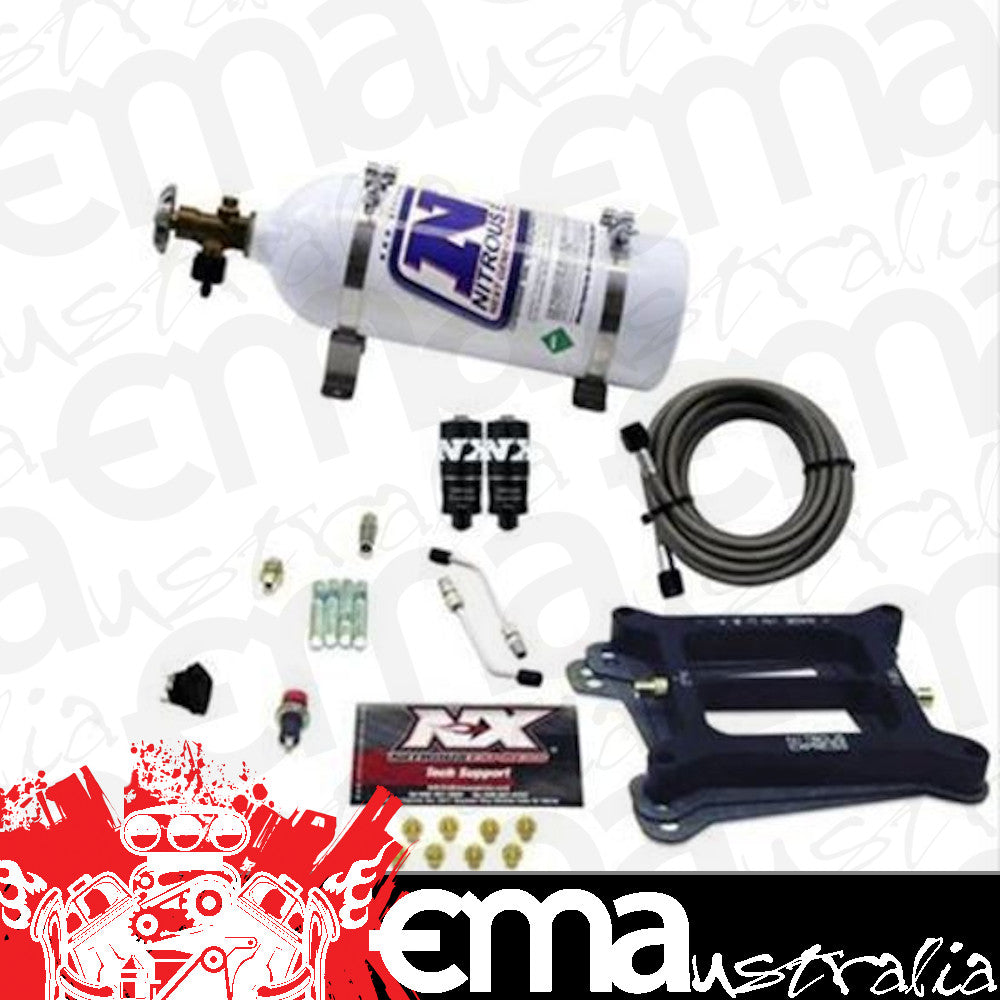 Nitrous Express 40040-05 4150 HITMAN 4-BBL (100-150-200HP) WITH 5LB BOTTLE