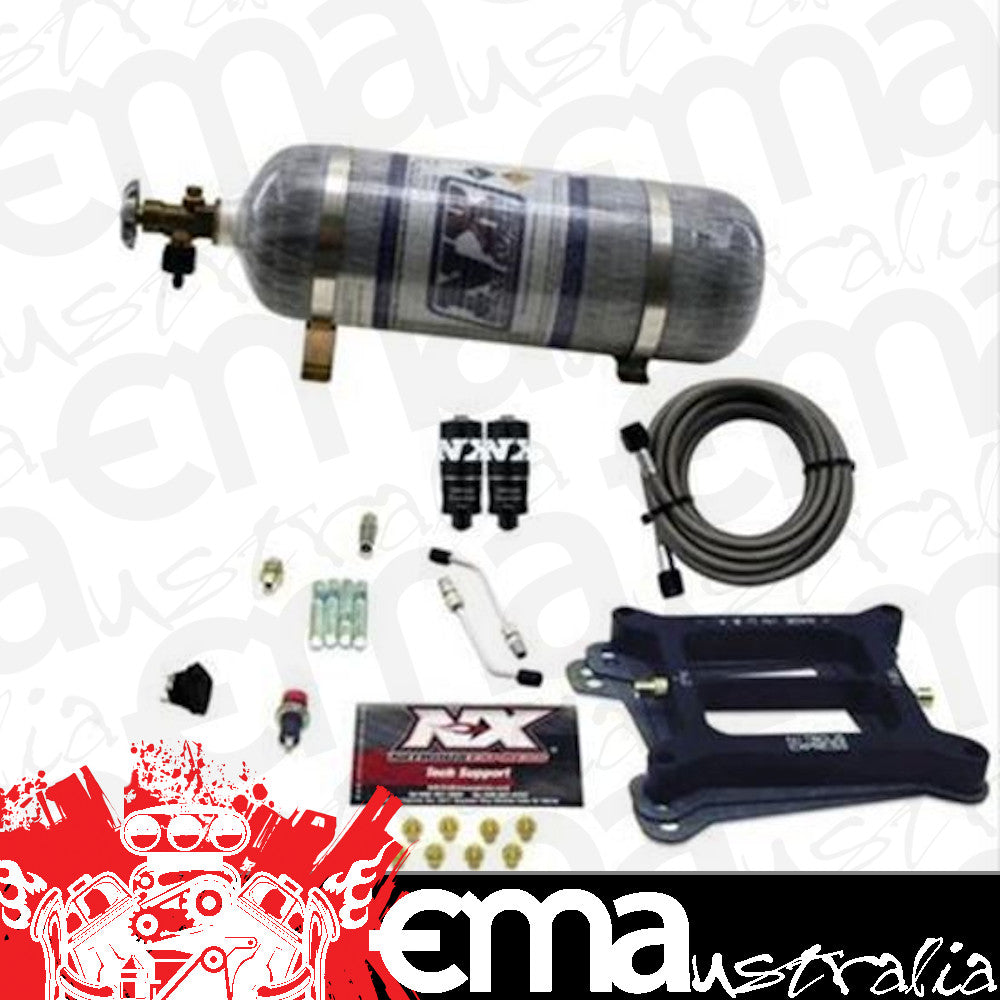Nitrous Express 40040-12 4150 HITMAN 4-BBL (100-150-200HP) WITH COMPOSITE BOTTLE