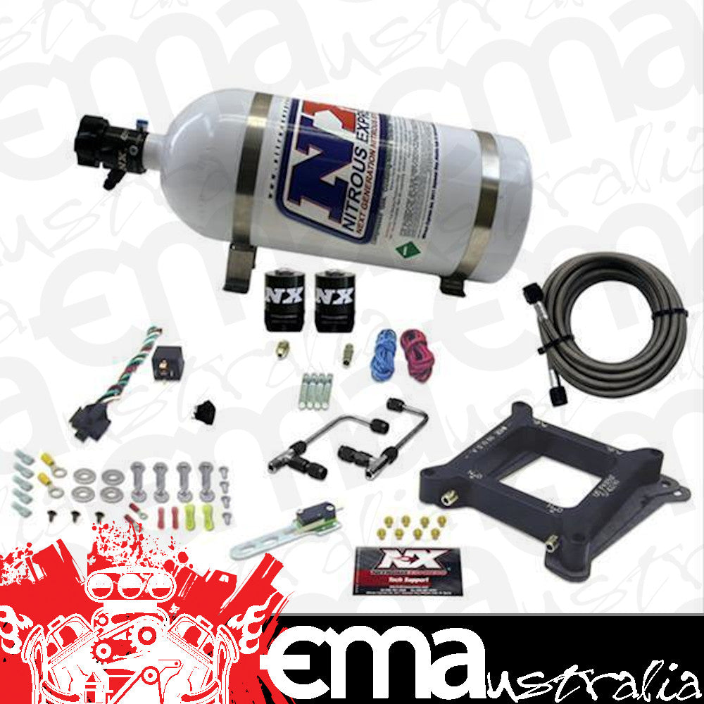 Nitrous Express 60040-10 4150 Gemini STAGE 6 (50-100-150-200-250-300HP) WITH 10LB BOTTLE.