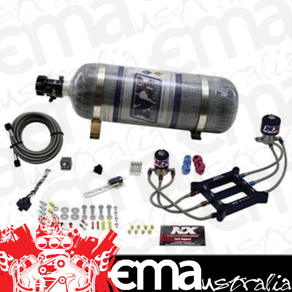 Nitrous Express NX60740EZ-12 Nitrous System 12 lb Bottle Dominator Titan Plate Kit 100-750 HP Kit