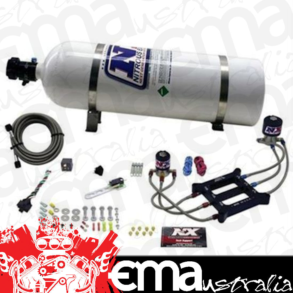 Nitrous Express NX60740EZ-15 Nitrous System 15 lb Bottle Dominator Titan Plate Kit 100-750 HP Kit