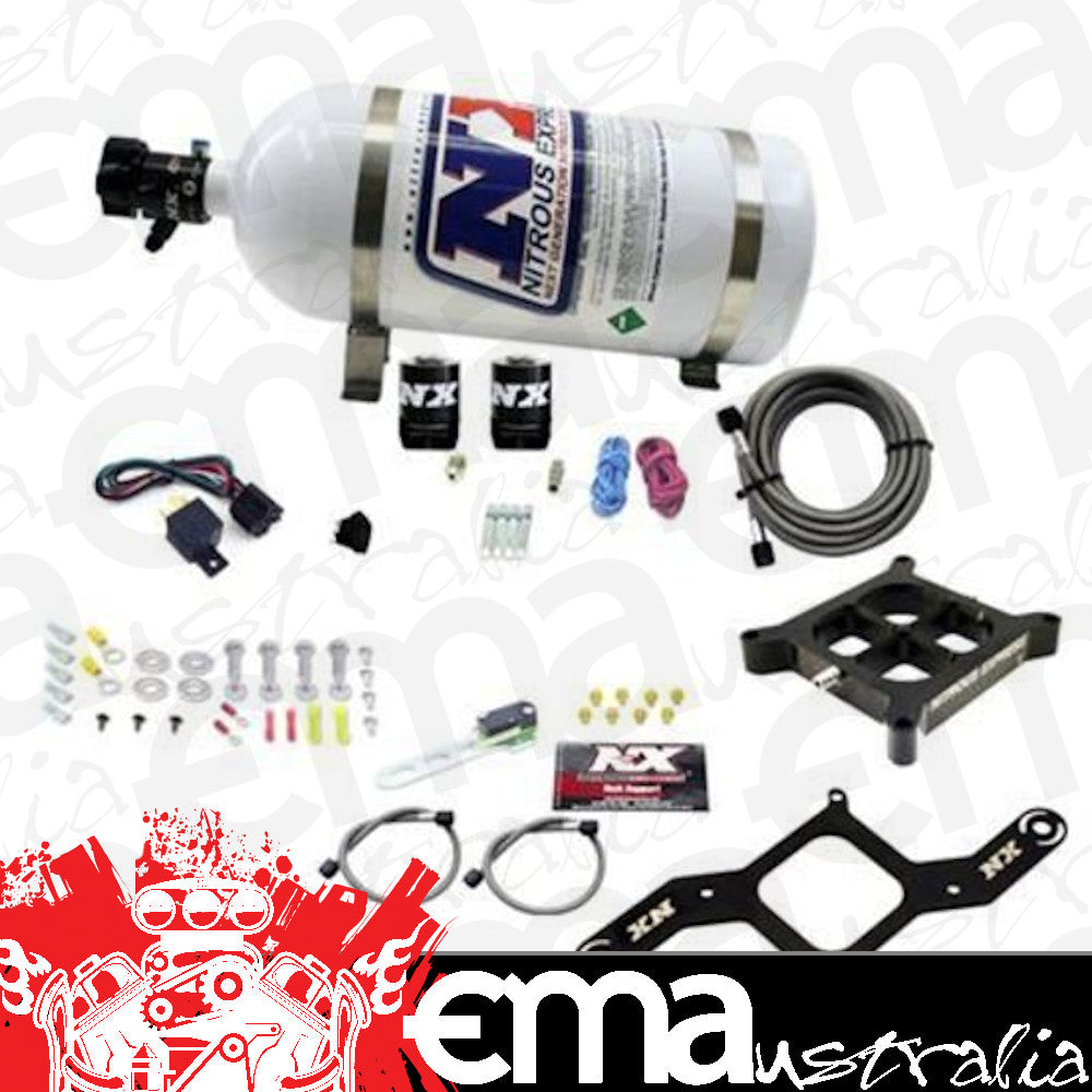 Nitrous Express 63040-12 4150 SINGLE ENTRY BILLET CROSSBAR PLATE SYSTEM, (50-300HP) W/ COMPOSITE BOTTLE