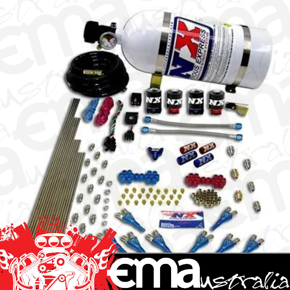 Nitrous Express 90065-10 PRO-SHK/ALC (250-350-450-550-650HP) 4 SOLENOIDS WITH 10LB BOTTLE