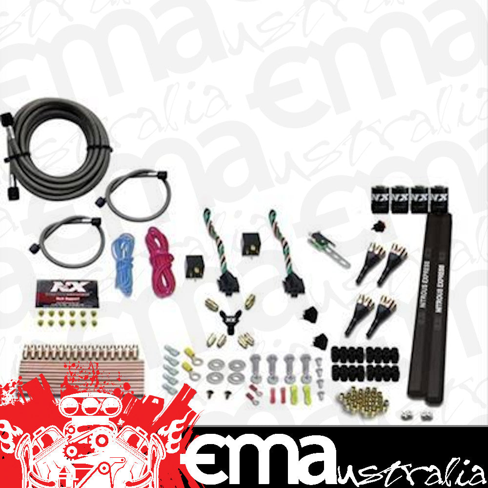 Nitrous Express 90094-00 4-CYL SX2 NOZZLE SYSTEM LESS BOTTLE (100-300HP X 2)