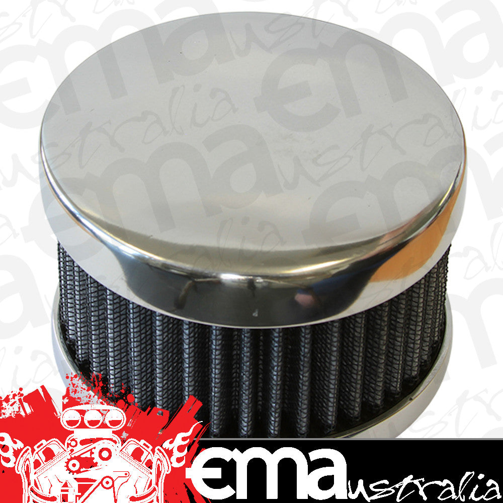 O'Brien Truckers OTAC4SC Polished Smooth Air Cleaner 4" O.D X 3-5/8" H suit 2-5/8" Carburettor Neck