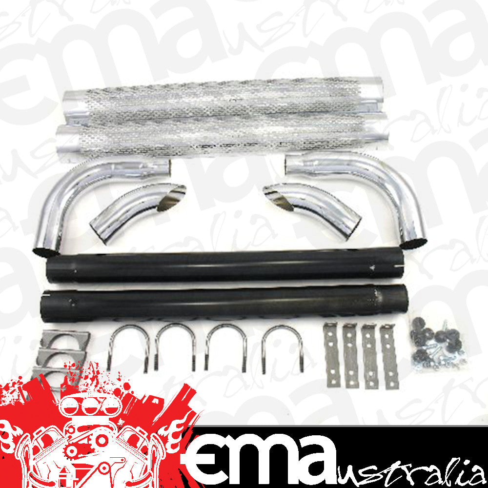 Patriot Exhaust PATH1070 Shielded Side Pipe 2" Inlet w/ 3" Outlet 70" Oal