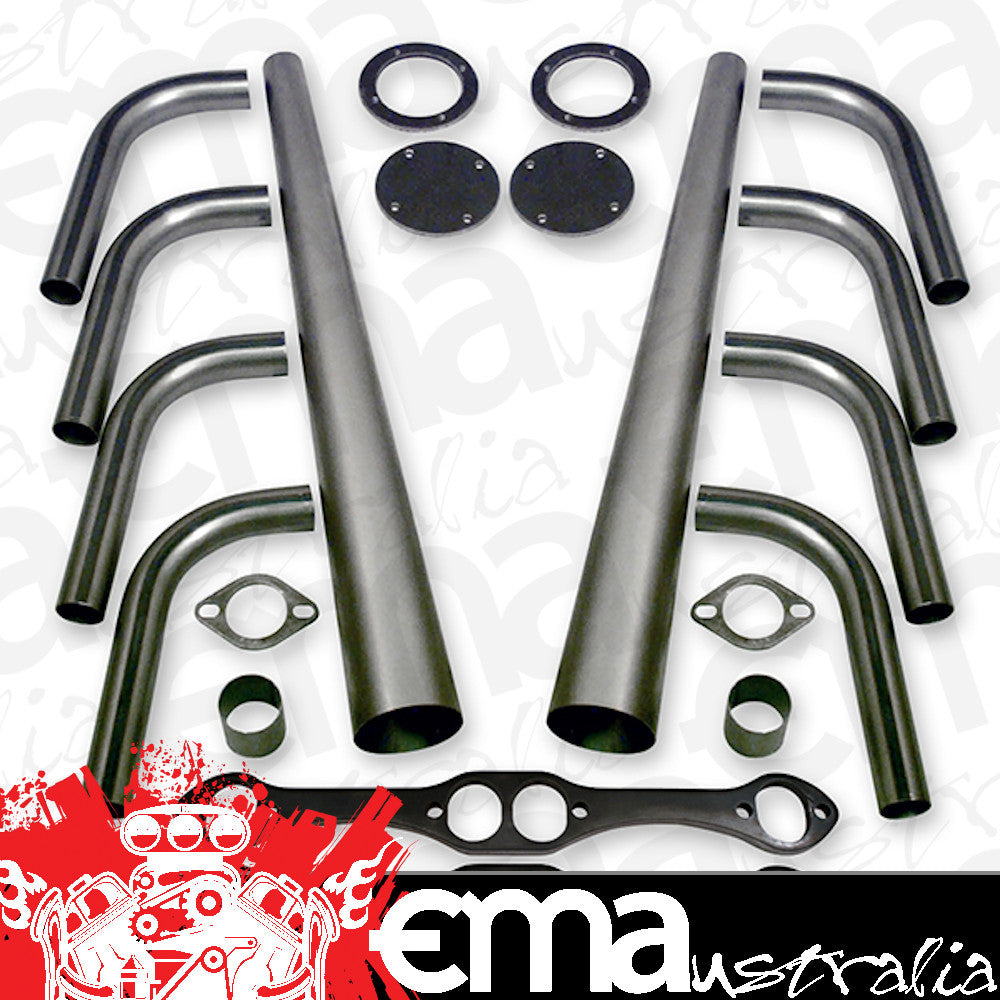 Patriot Exhaust PATH8002 Lakester Weld-Up Header Kit suit SB Chev 1-5/8" Primary Pipe w/ 4" Collector Oval Port