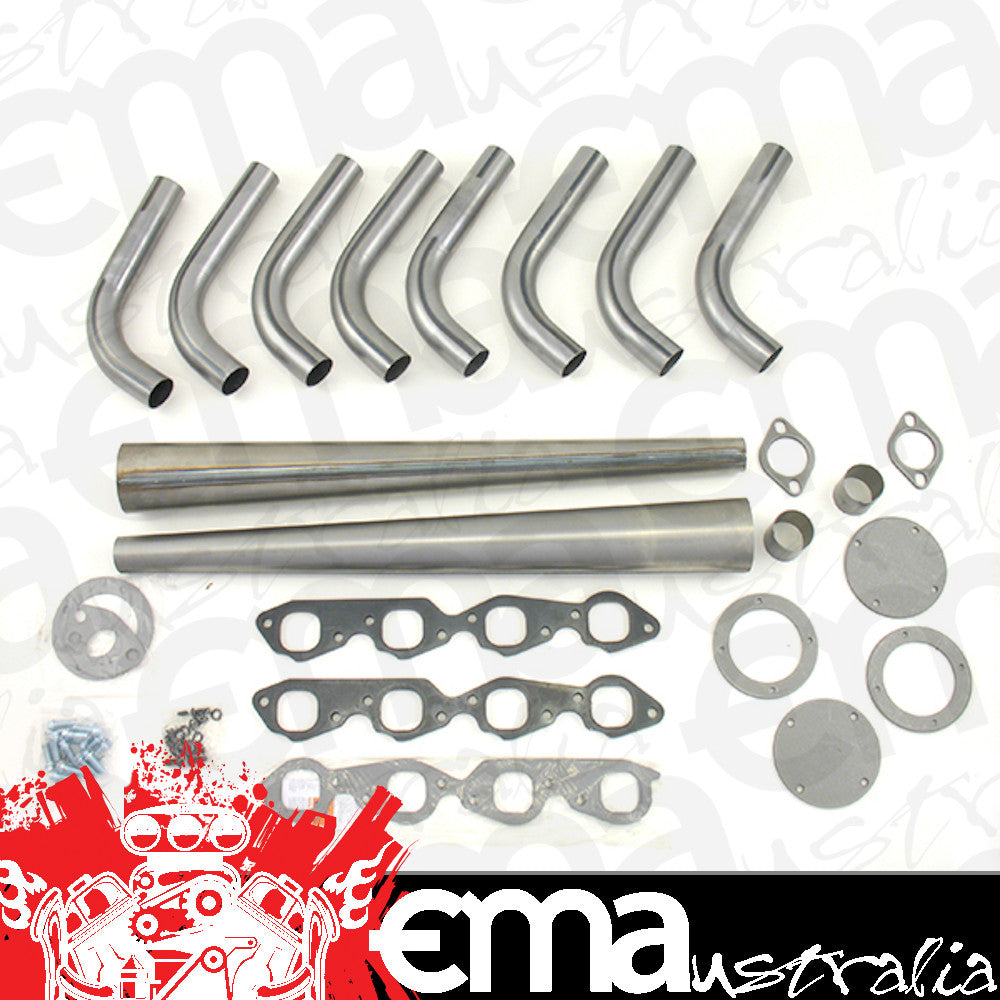 Patriot Exhaust PATH8003 Lakester Weld-Up Header Kit suit BB Chev 1-7/8" Primary Pipe w/ 4" Collector Square Port