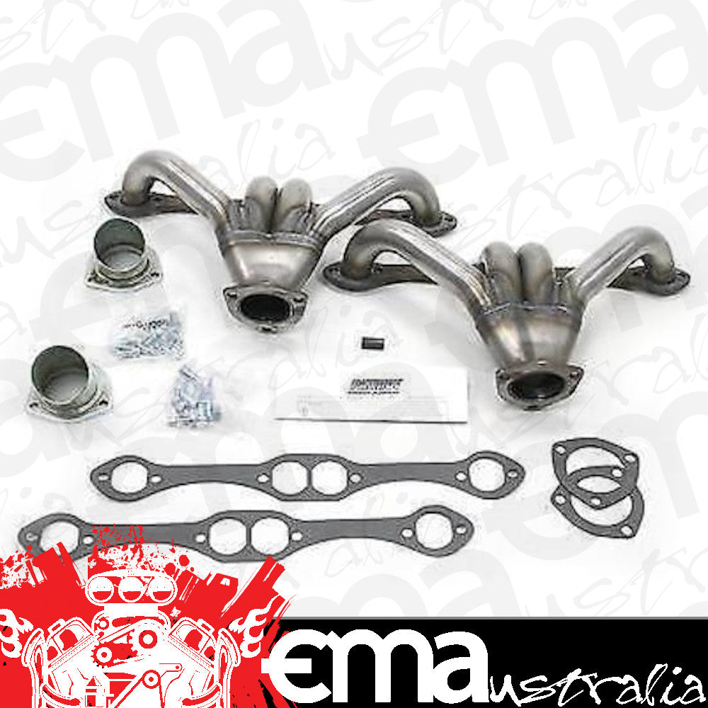 Patriot Exhaust PATH8065 Patriot Tight Truck Shorty Headers Raw suit Oval Port Chev SB V8