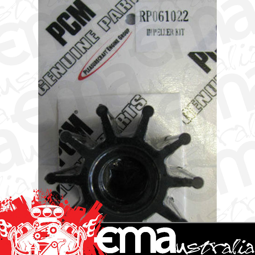 2003 and newer PCM Excalibur 330, EX343, ZR6, ZR409, 5.0L Pro Sport, and GM 5.0L, 5.7L & 6.0L with a serpentine belt. Impeller fits on a double flat sided shaft Pleasurecraft