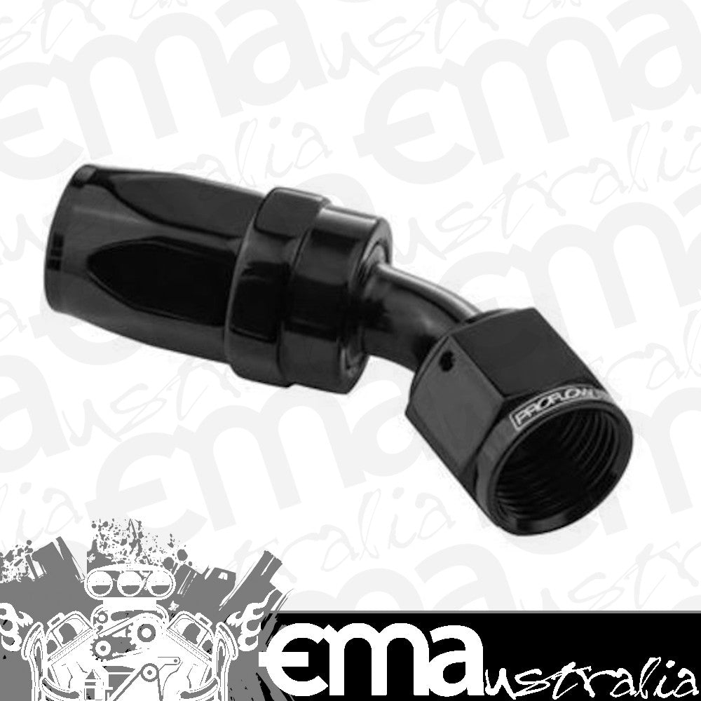 Proflow PFE102-04BK 45 Degree Hose End -04AN Hose to Female Black