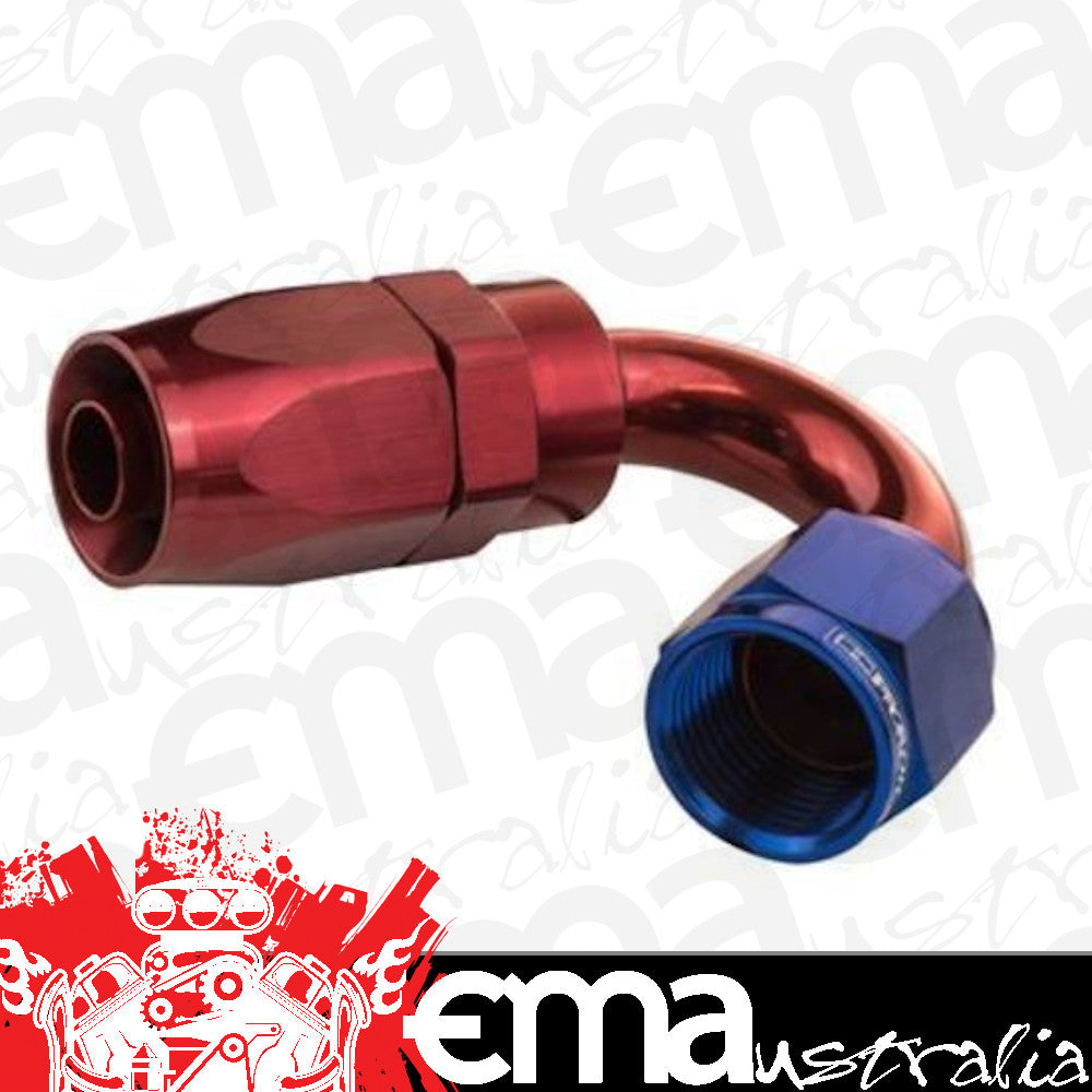 Proflow PFE105-12 150 Degree Hose End -12AN Hose to Female Blue/Red