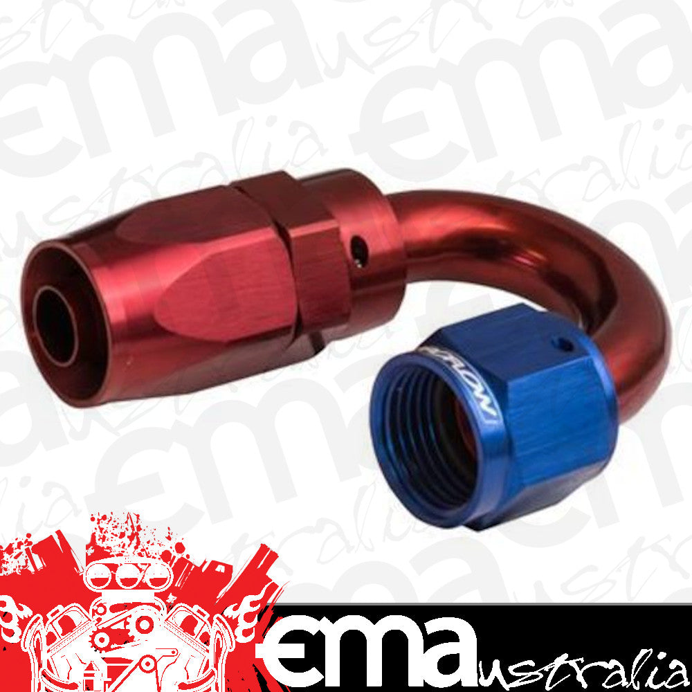 Proflow PFE106-10 180 Degree Hose End -10AN Hose to Female Blue/Red