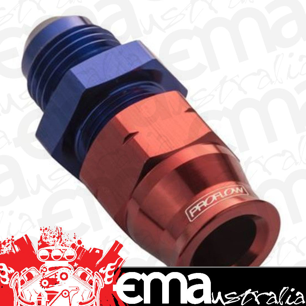 Proflow PFE108-08 1/2" Tube to Male -08AN Hose End Aluminium Tube Adaptor Blue/Red