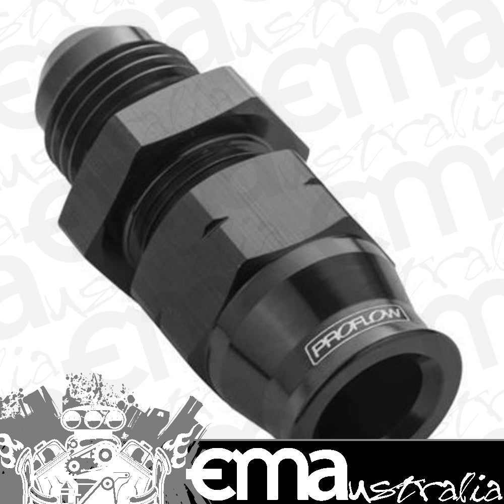 Proflow PFE108-08BK 1/2" Tube to Male -08AN Hose End Aluminium Tube Adaptor Black