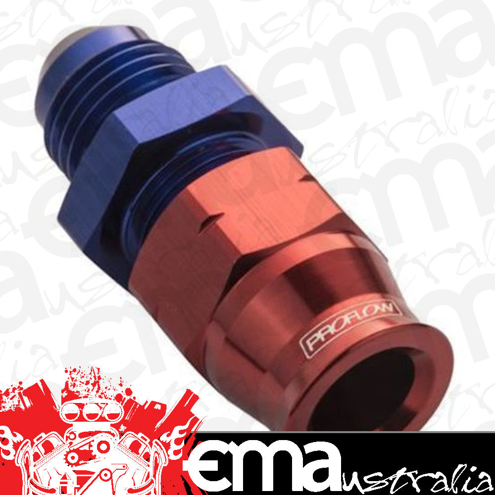 Proflow PFE108-12 3/4" Tube to Male -12AN Hose End Aluminium Tube Adaptor Blue/Red