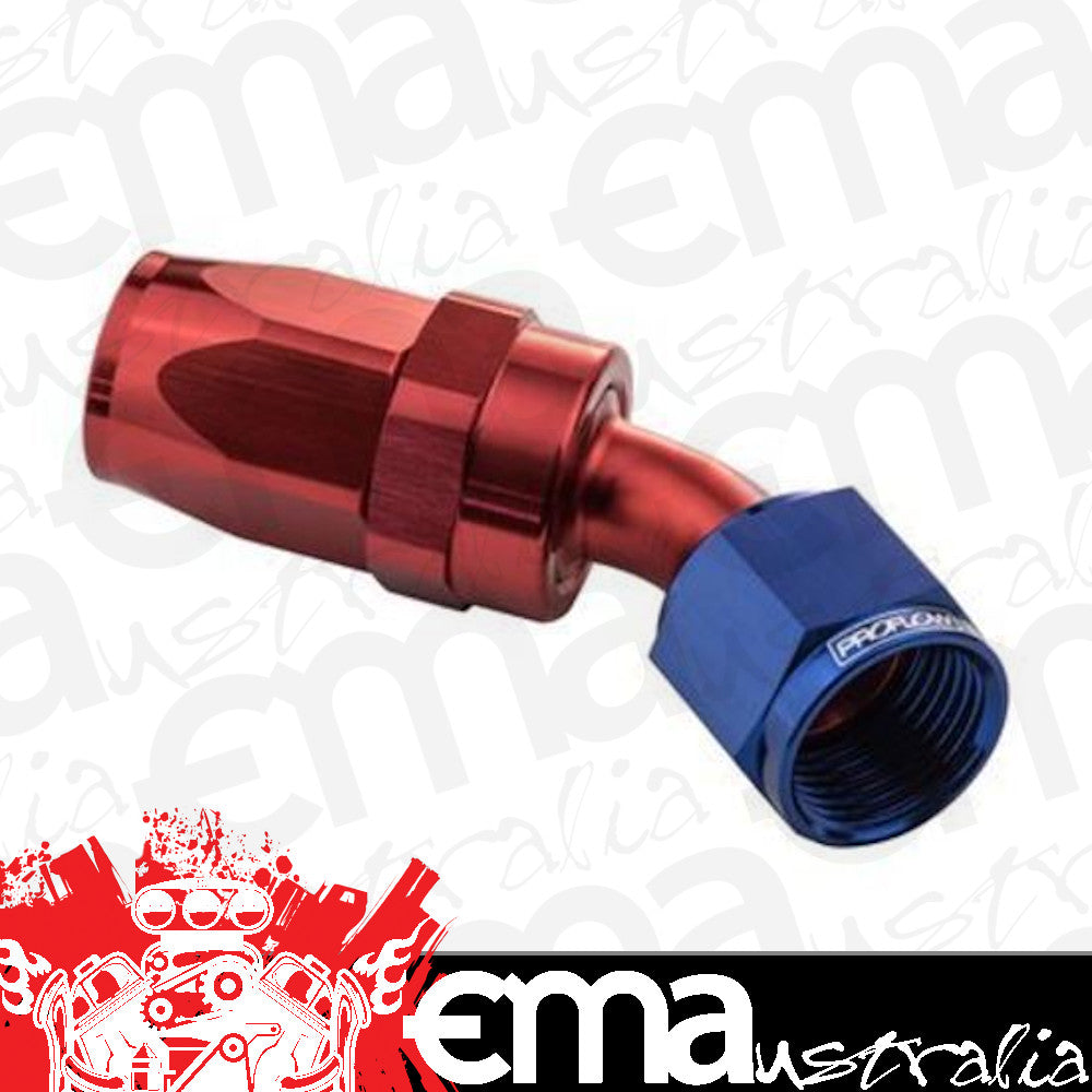 Proflow PFE110-08 60 Degree Hose End Hose End -08AN Hose to Female Blue/Red