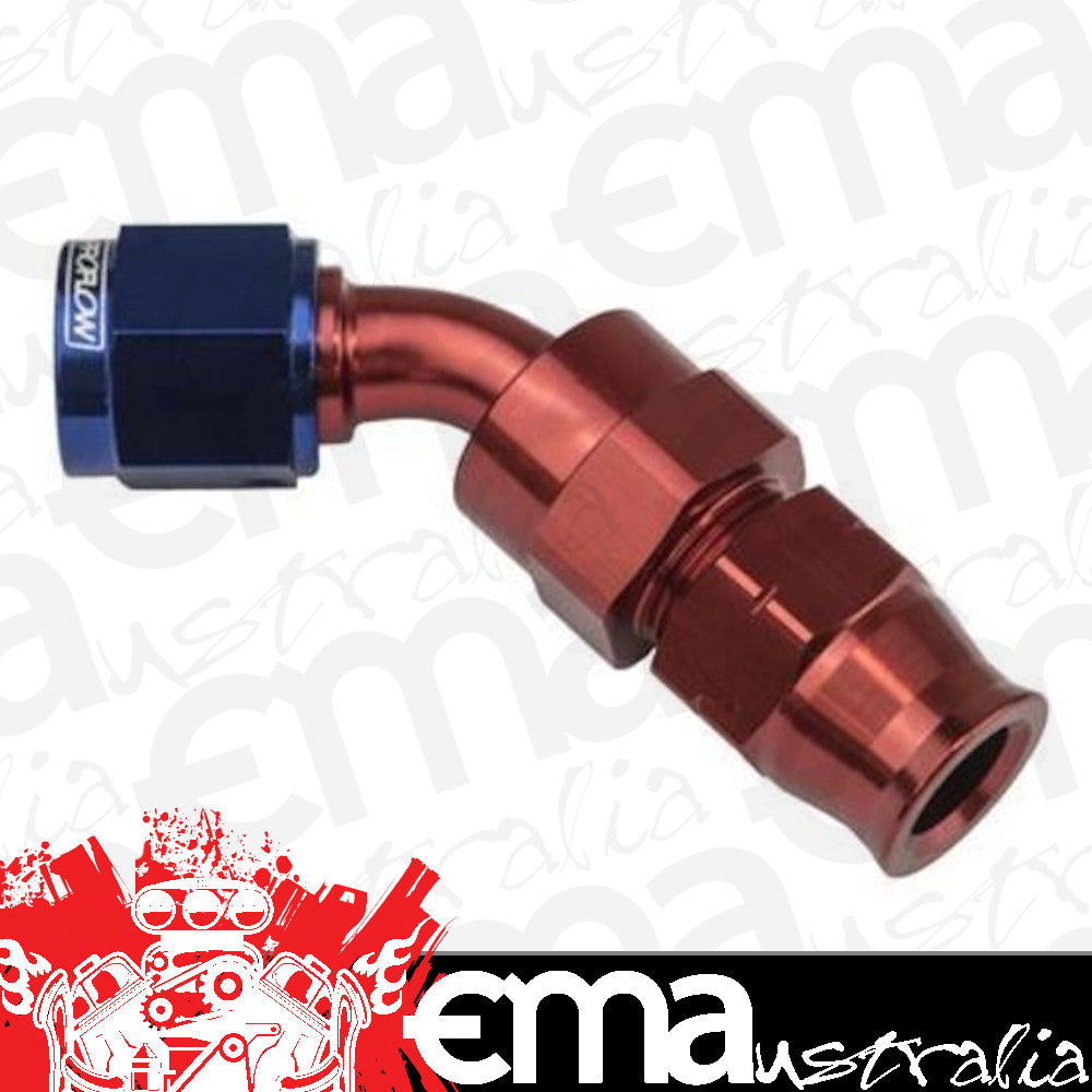 Proflow PFE112-05 5/16" Tube 45 Degree to Female -06AN Hose End Tube Adaptor Blue/Red