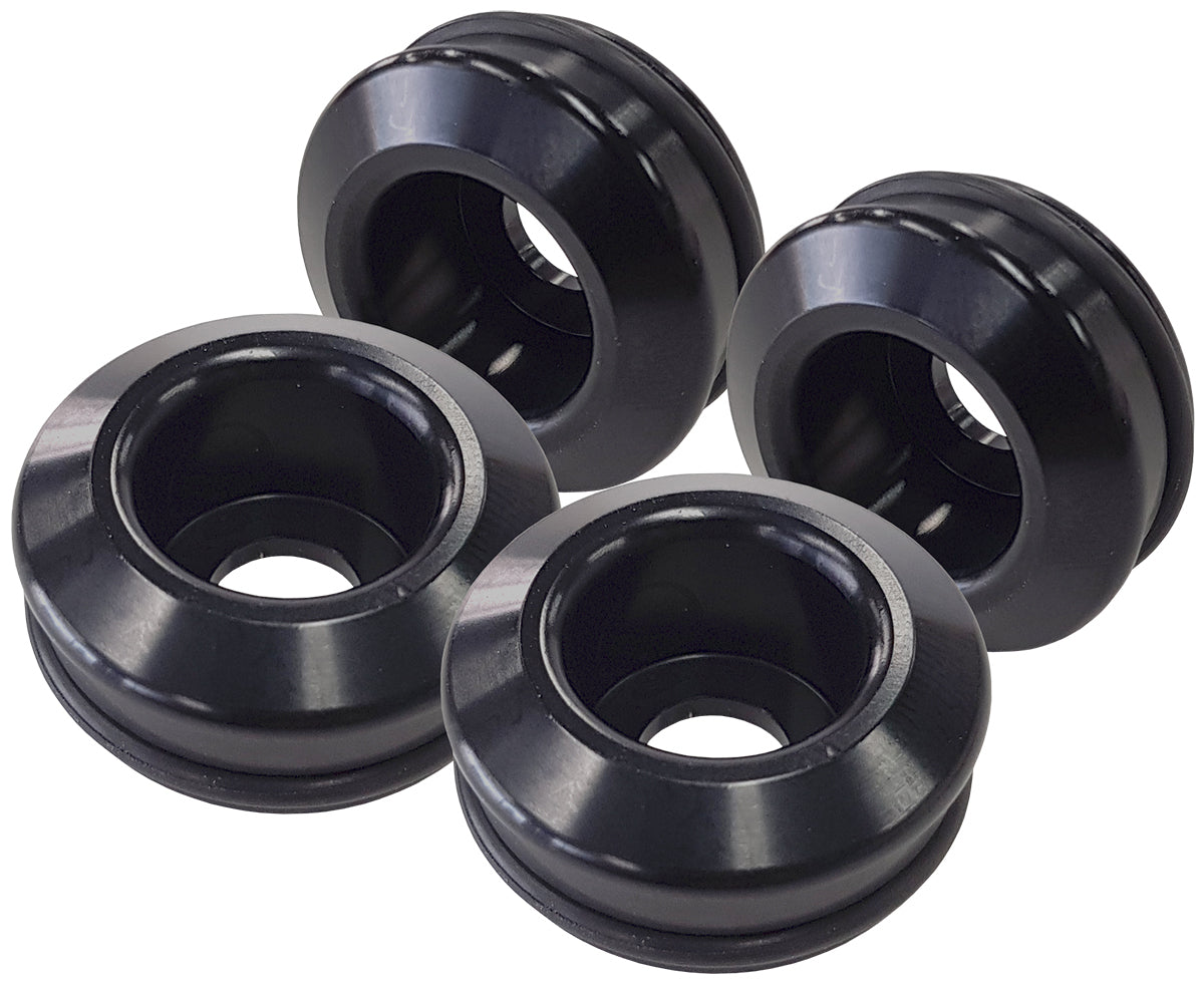 Aeroflow AF59-2122 for Nissan S14 S15 Fuel Injector Inserts 4 x Pieces Black Anodi