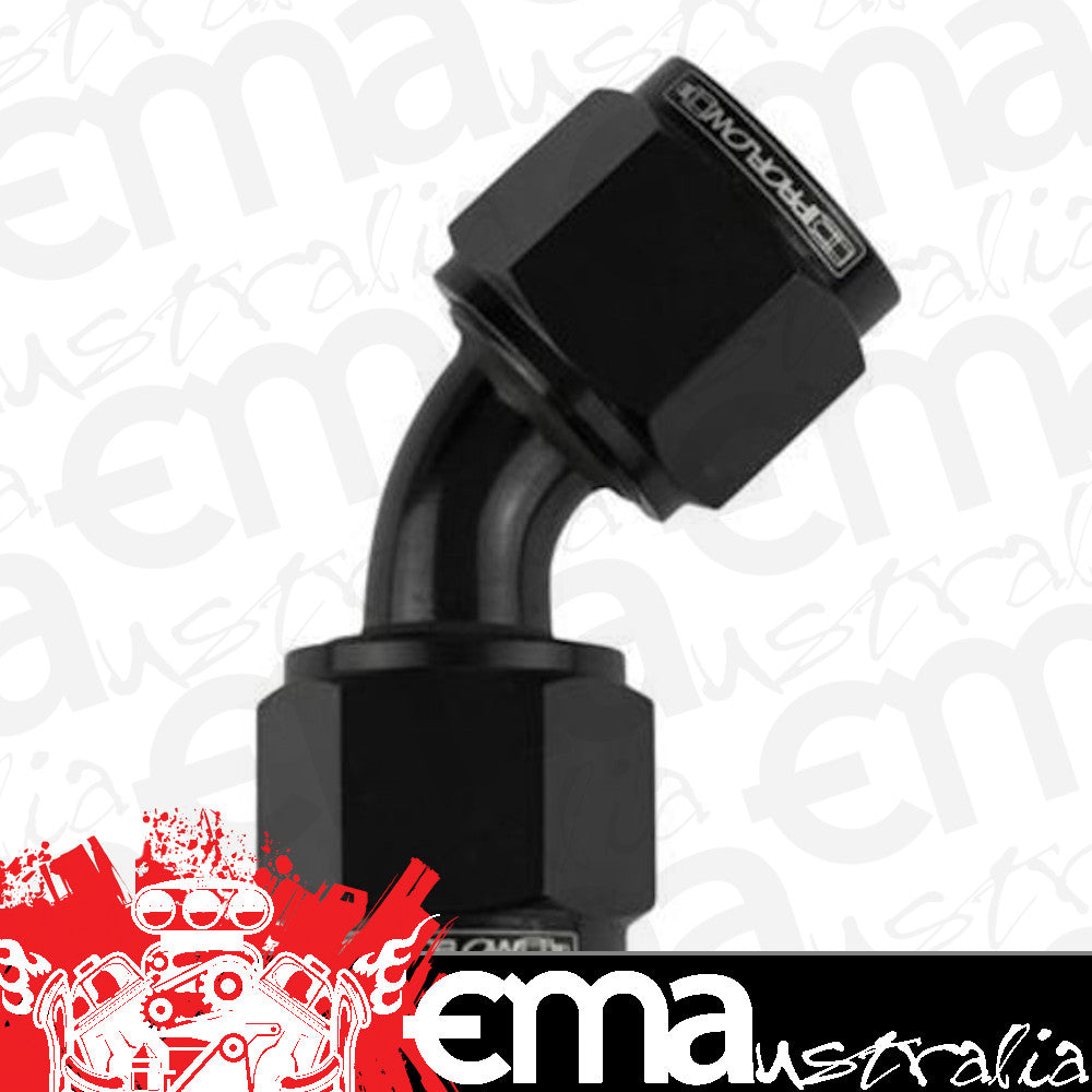 Proflow PFE132-03BK 45 Degree Female Flare Union Swivel Hose End -3AN Black