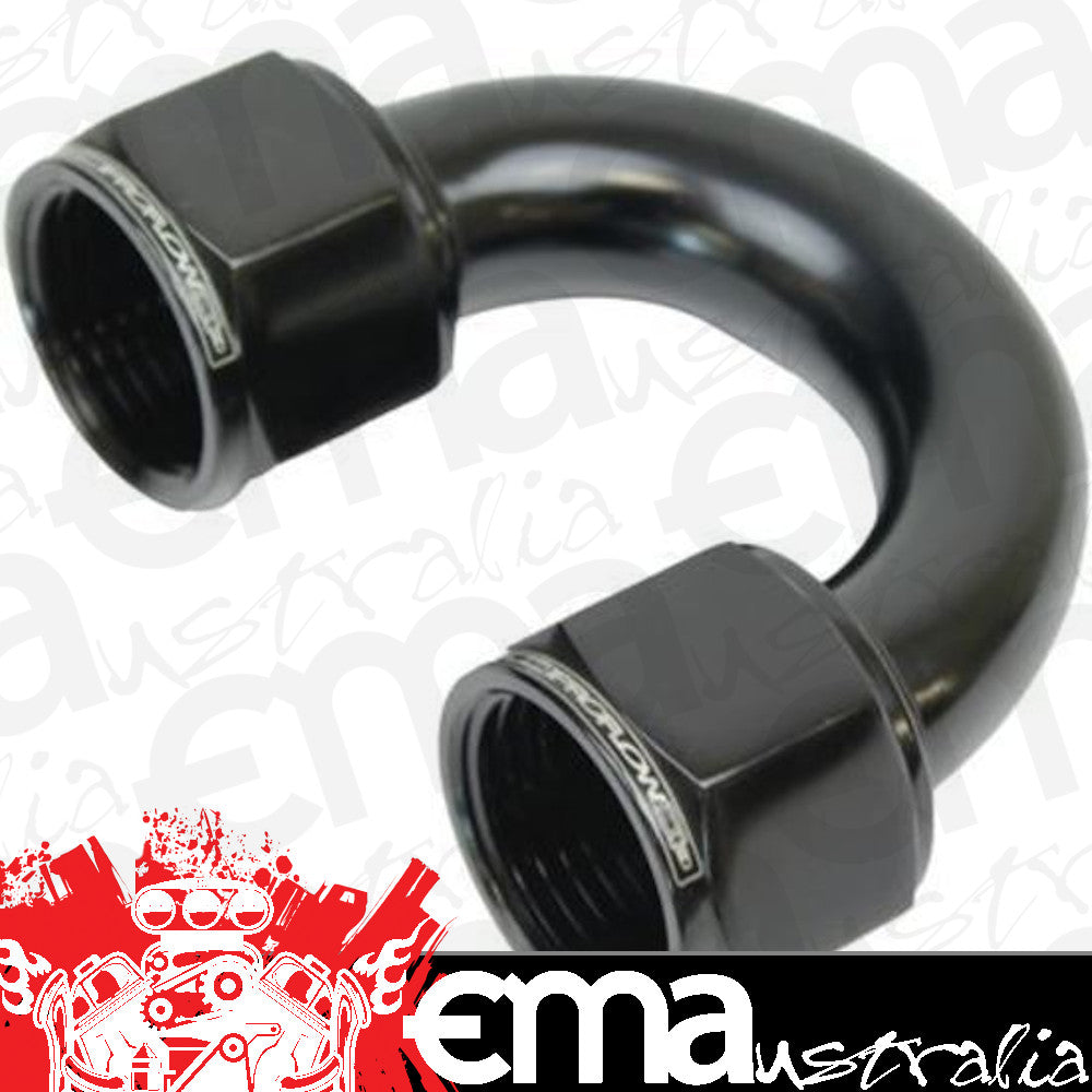 Proflow PFE136-06BK 180 Degree Female to Female Union Swivel Hose End -06AN Black