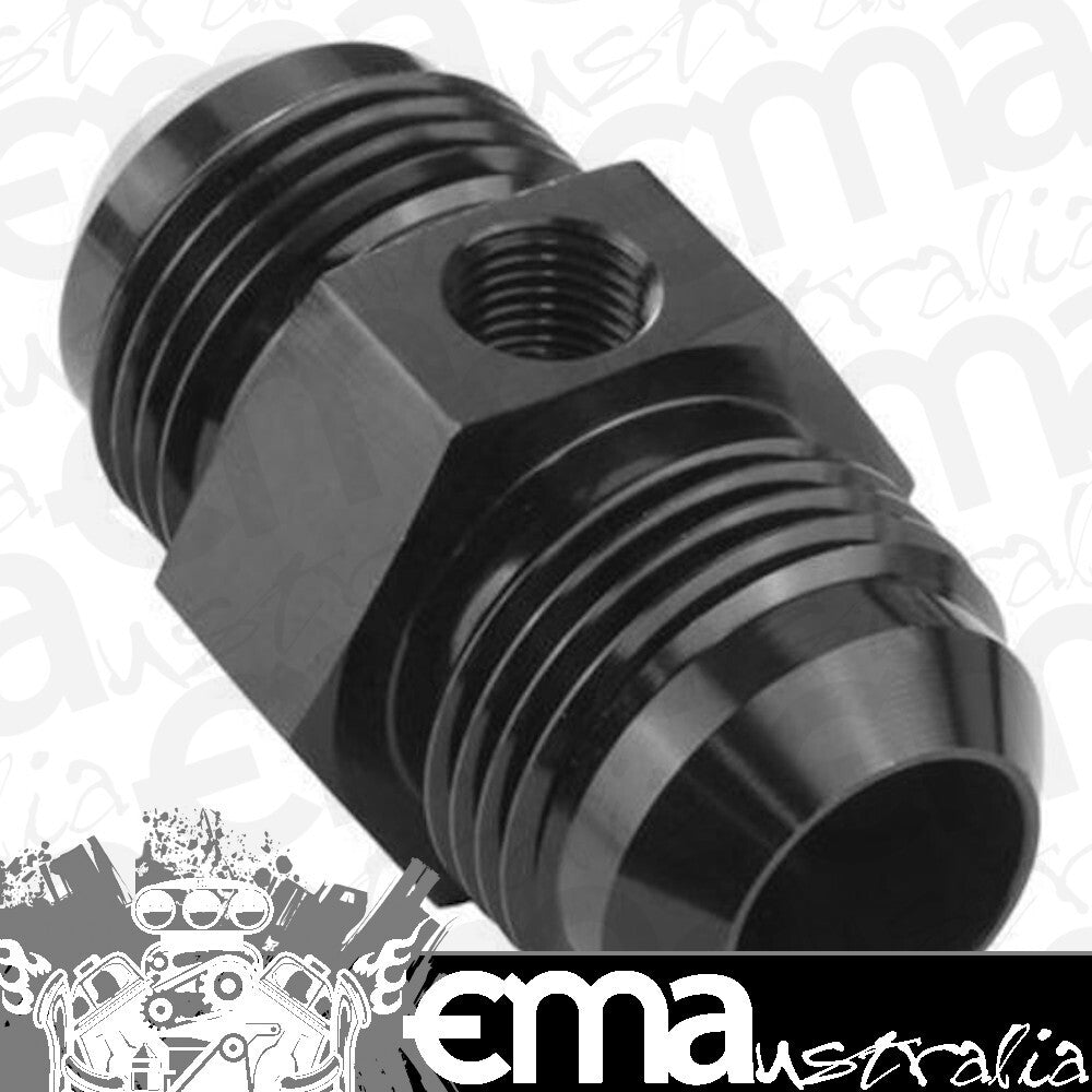 Proflow PFE141-04BK Straight Male Adaptor - Male Adaptor -04AN 1/8" NPT Gauge Port Hose End Black