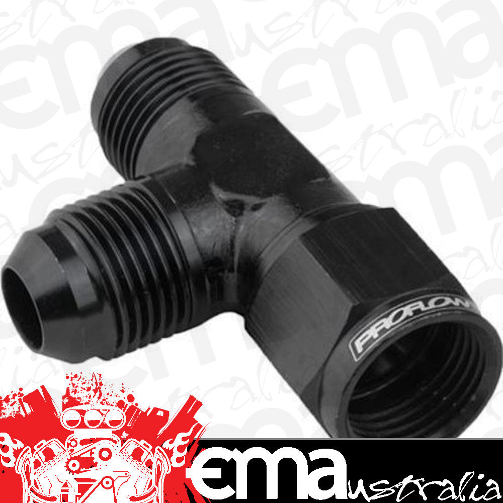 Proflow PFE145-10BK AN Tee -10AN Female Swivel Coupler Hose End On Run Black
