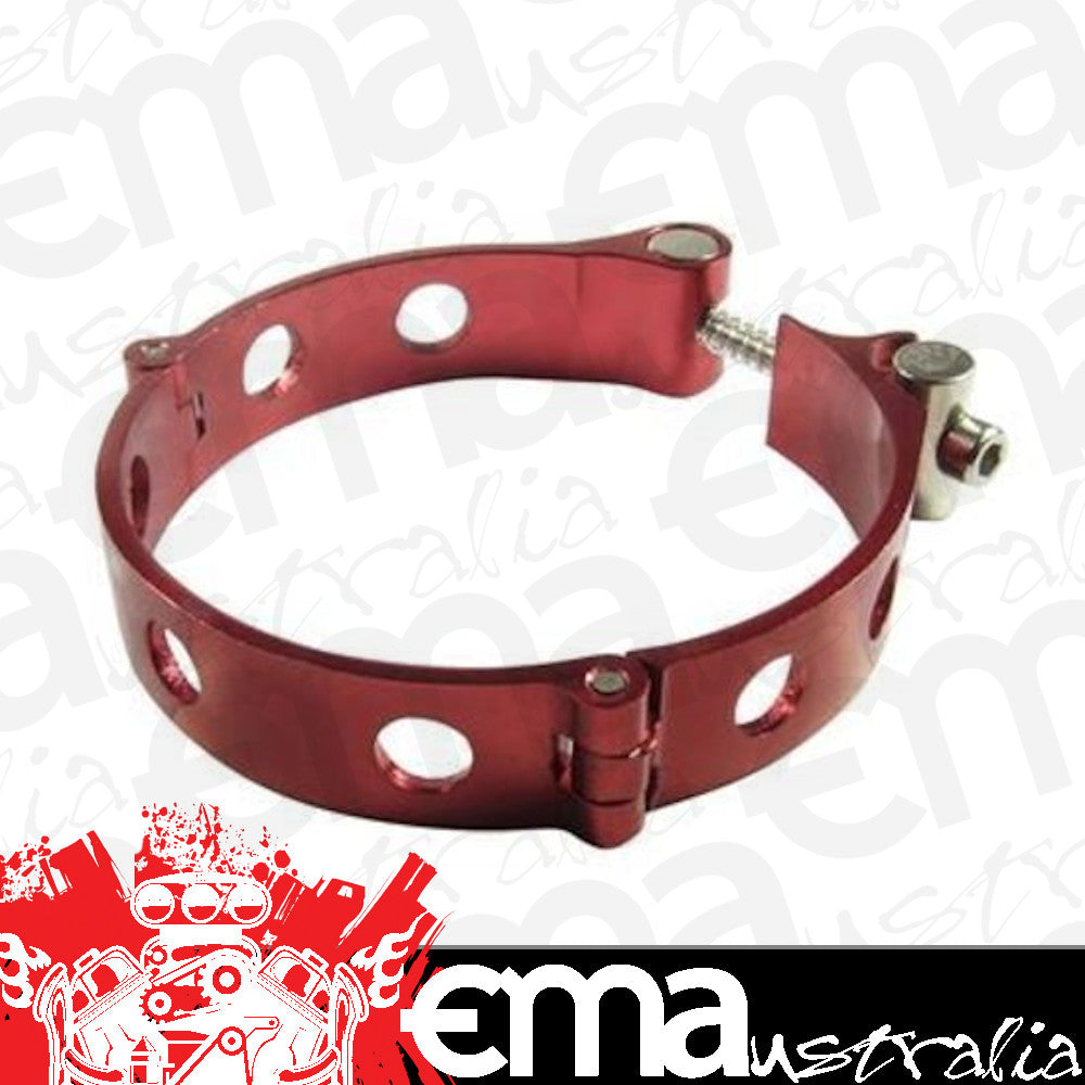 Aluminium Silicone Hose Piping Clamp 4' Red