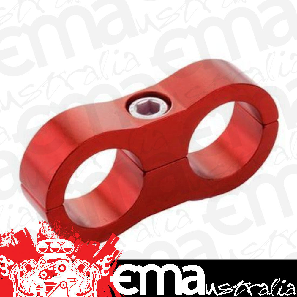 Proflow PFE156-08R Aluminium Hose & Tubing Clamp Separators 5 pack Clamp 13mm ID Hole Red
