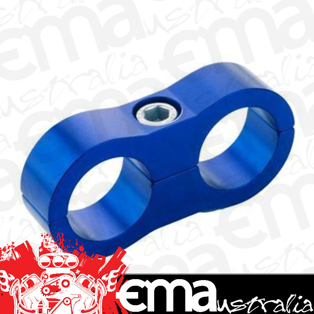 Proflow PFE156-15B Aluminium Hose & Tubing Clamp Separators 5 pack Clamp 23.8mm ID Hole Blue