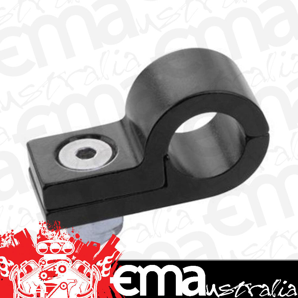 Proflow PFE157-04BK Billet 5 Piece Hose Mounting P-Clamp 5 Pack 6.4mm ID Hole Black