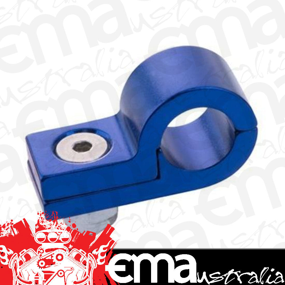 Proflow PFE157-12B Billet 5 Piece Hose Mounting P-Clamp 5 Pack 19.2mm ID Hole Blue