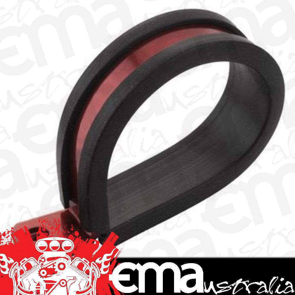 Proflow PFE158-22R Cushioned Hose Mounting P-Clamp 31.8mm Red 5 Pack