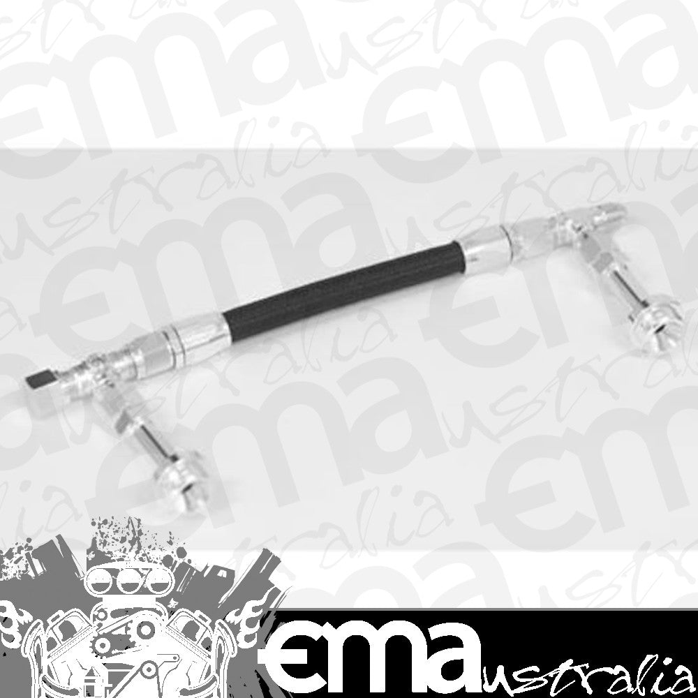 Proflow PFE160-06-02S Fuel Line kit Holley 4150 -6 AN Single Inlet Swivel-Seal Stainless Steel Hose Polished