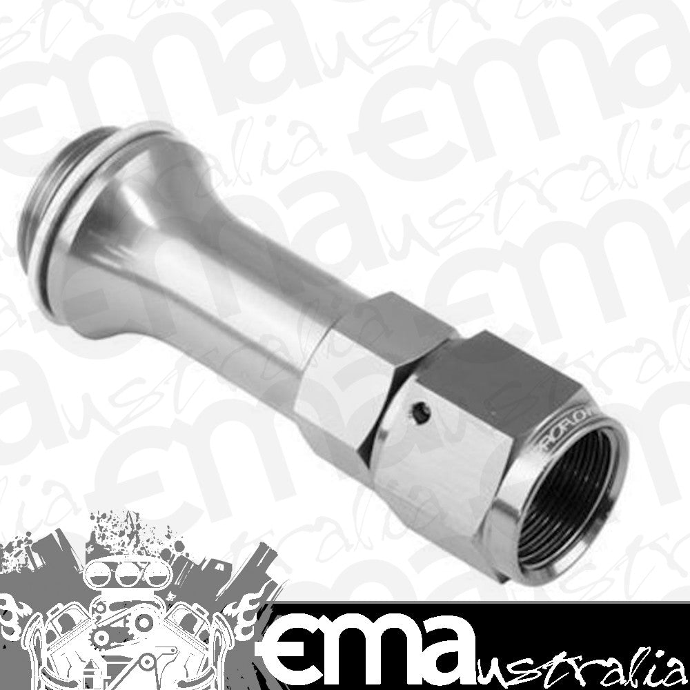 Proflow PFE161-08-01S Carburettor Inlet Hose End Female -08AN to 9/16 x 24 For Demon Silver