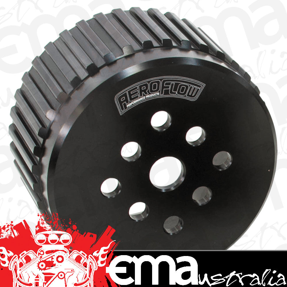 Aeroflow AF59-3000WBLK Water Pump Gilmer Drive Pulley Anodised Black SBC/BBC All