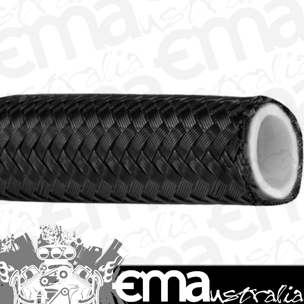 Proflow PFE200-10BK Black Stainless Steel Braided PTFE Hose -10AN 1 Metre Bulk