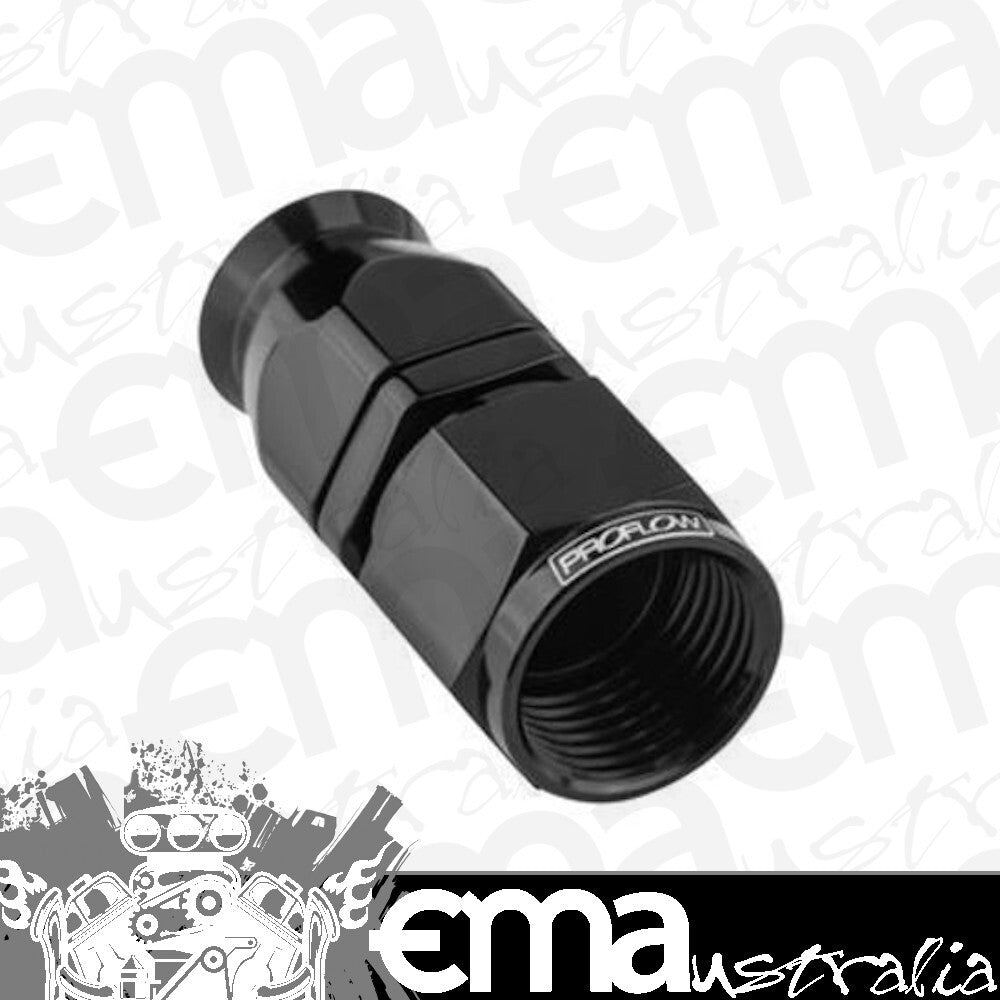 Proflow PFE201-04DBK Aluminium Straight Hose End Hose End -04AN For PTFE Black