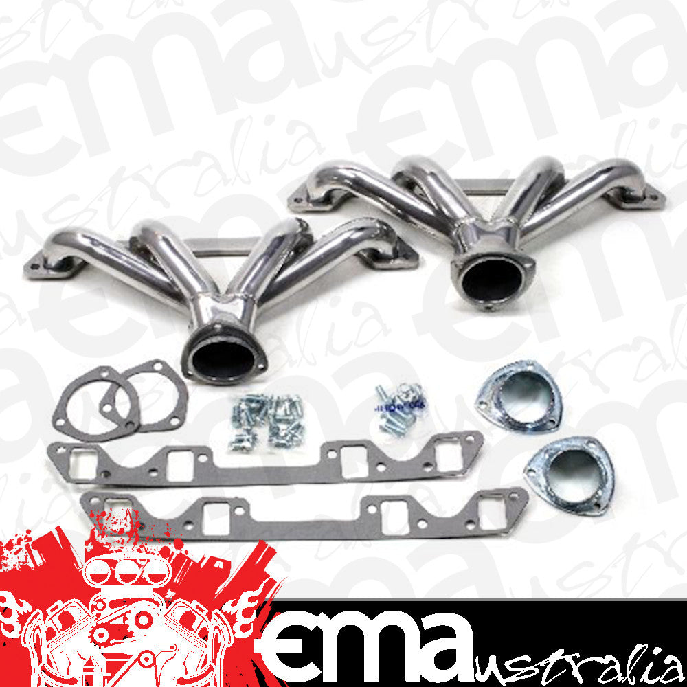 Patriot Exhaust path8500 Path8500 Raw Finish Tight Tuck Headers suit Buick Nailhead 1-5/8" Primary Pipe w/ 2-1/2" Collector Square Port Path8500
