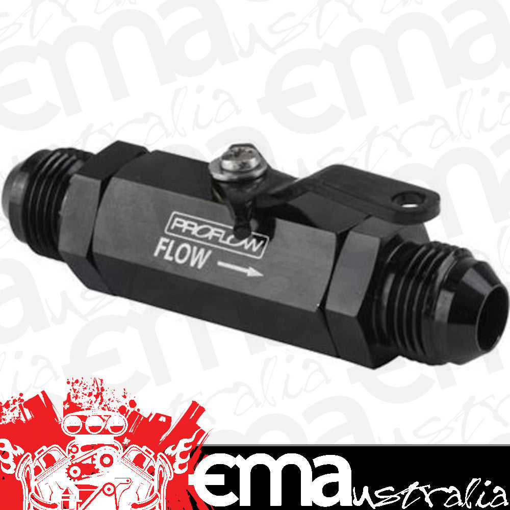 Proflow PFE1000-10B Valve Shut-Off Aluminium Black -10 AN Male Threads Each