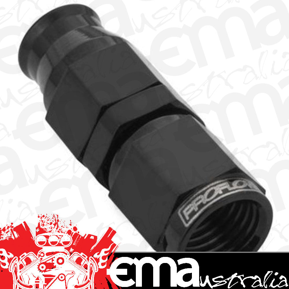 Proflow PFE201-04SBK Black Straight Hose End Hose End -04AN For PTFE